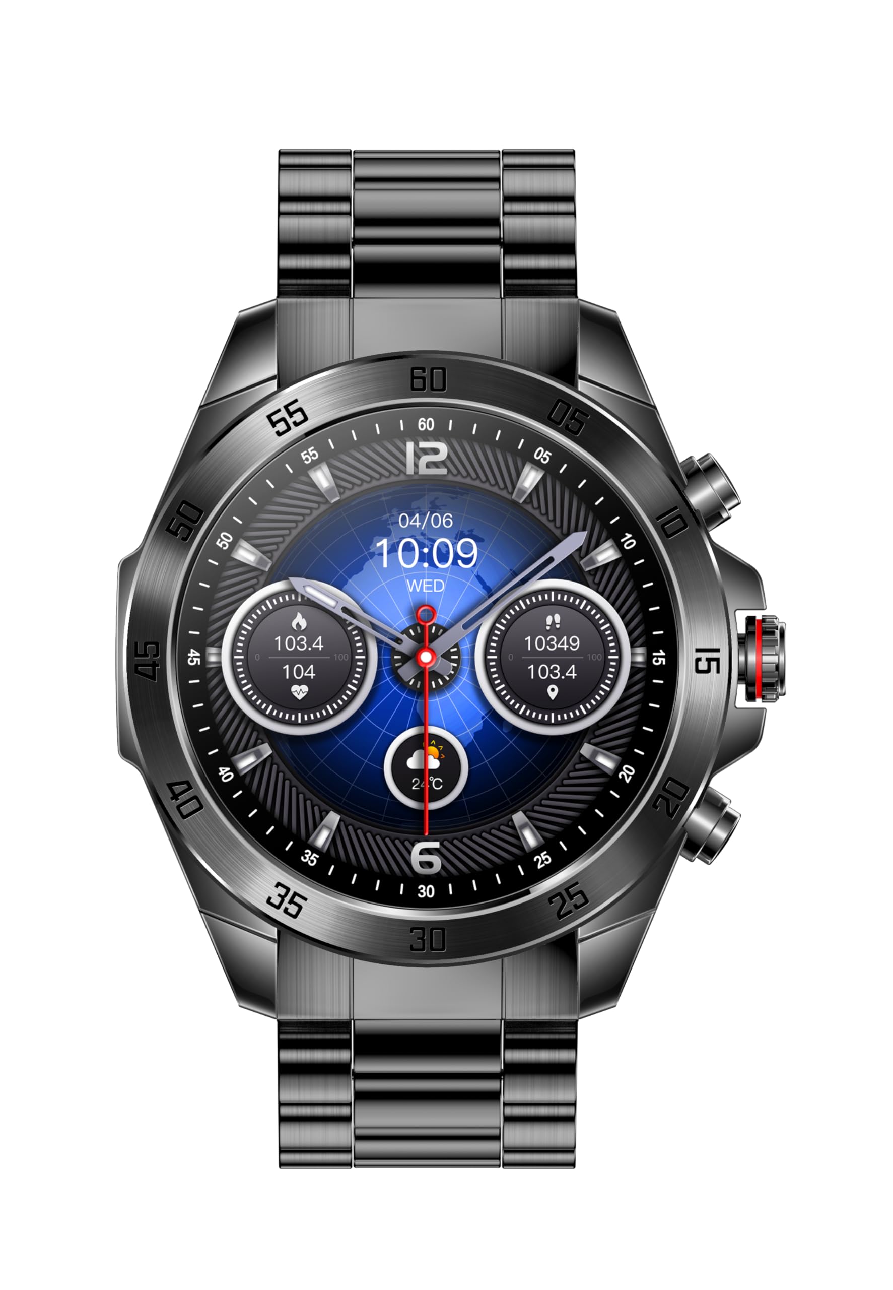 Alphagear Commander Smartwatch For Iphone & Android, Rugged Smart Watch (Answer/Make Call), Wellness Tracker With 1.43 '' Amoled